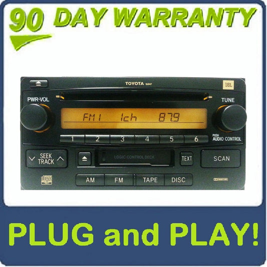 03 04 05 TOYOTA Rav4 4Runner AM FM JBL Premium Sound Radio Tape CD Player 16847