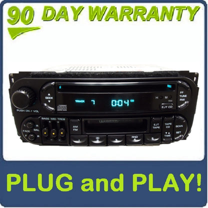 1998 - 2003 Jeep Dodge Chrysler OEM AM FM Radio Tape CD Player Receiver RAZ