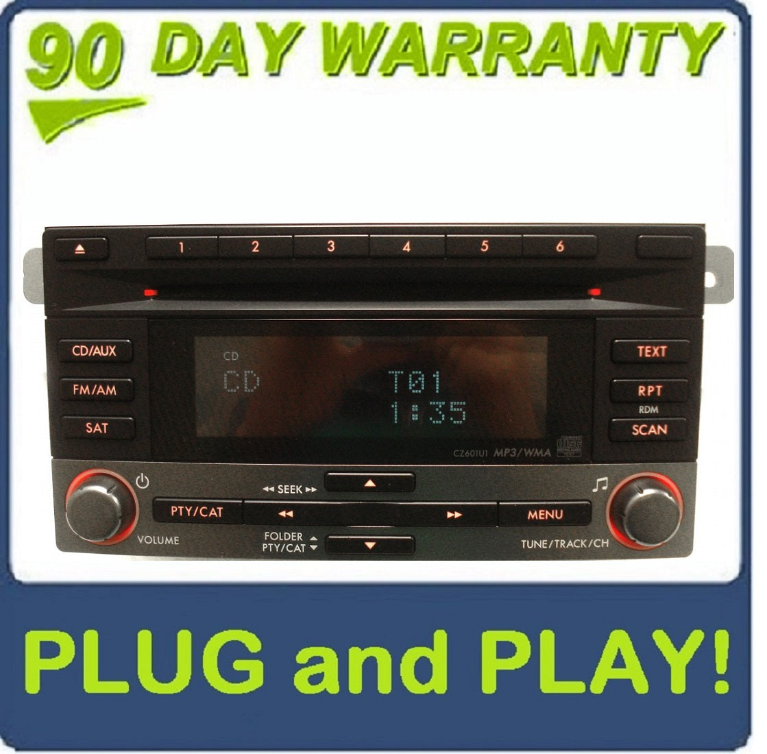 2009 - 2013 SUBARU FORESTER OEM AM FM Radio MP3 Sat AUX CD Player Receiver