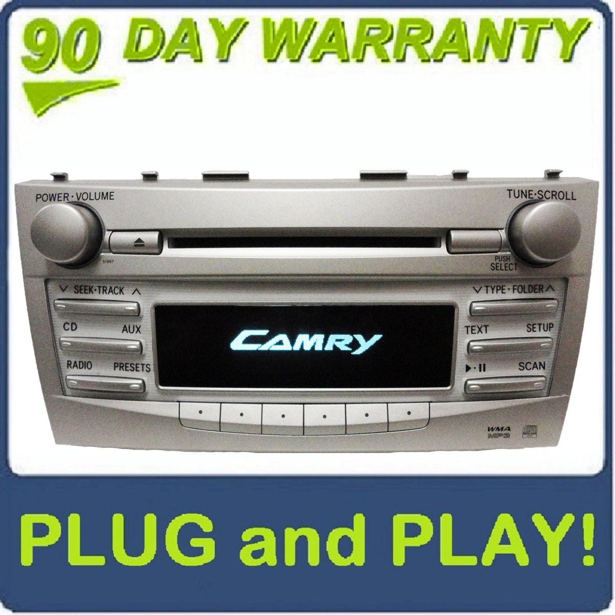 07 08 09 10 11 TOYOTA Camry MP3 AUX Bluetooth Radio CD Player A51888, 51887 2007 2008 2009 2010 2011