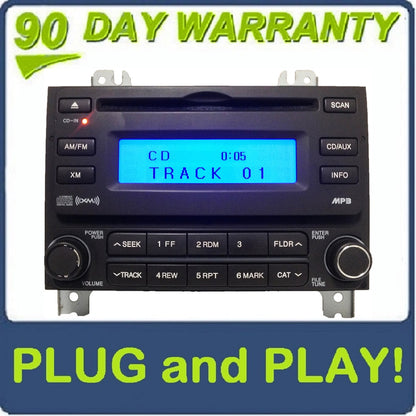 07 08 Hyundai ELANTRA Radio XM Satellite MP3 CD Player Black 96160-2H1519K
