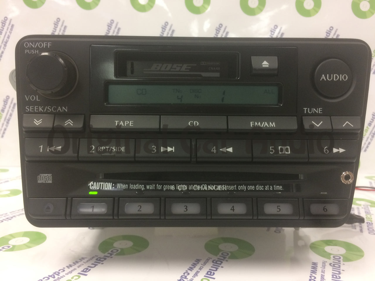 REMAN 2001 INFINITI QX4 OEM BOSE STEREO AM/FM RADIO 6 CD CHANGER Tape CASSETTE PLAYER with Aux Port