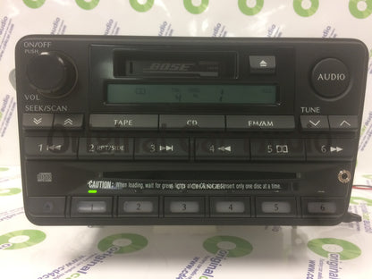 REMAN 2001 INFINITI QX4 OEM BOSE STEREO AM/FM RADIO 6 CD CHANGER Tape CASSETTE PLAYER with Aux Port