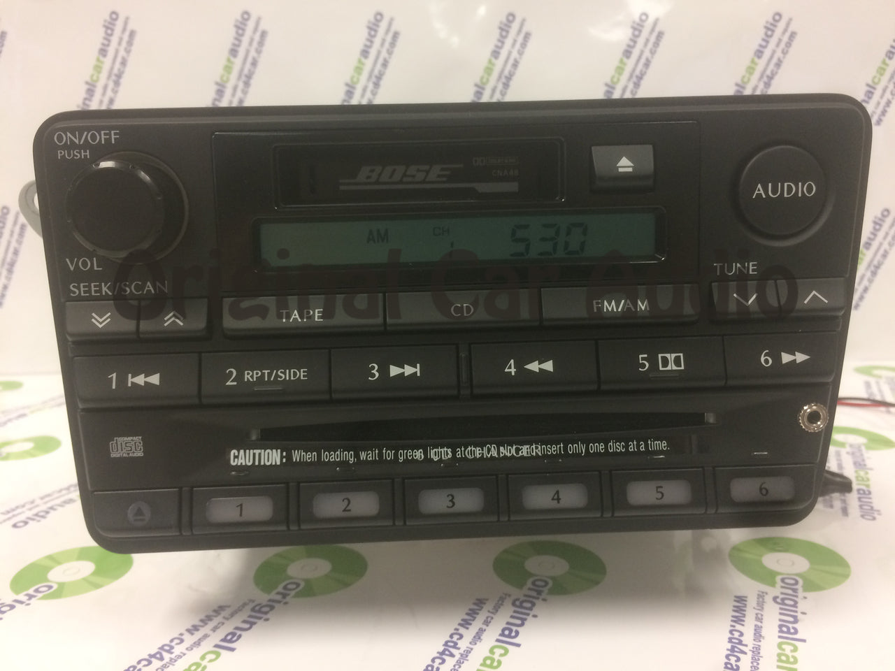 REMAN 2001 INFINITI QX4 OEM BOSE STEREO AM/FM RADIO 6 CD CHANGER Tape CASSETTE PLAYER with Aux Port