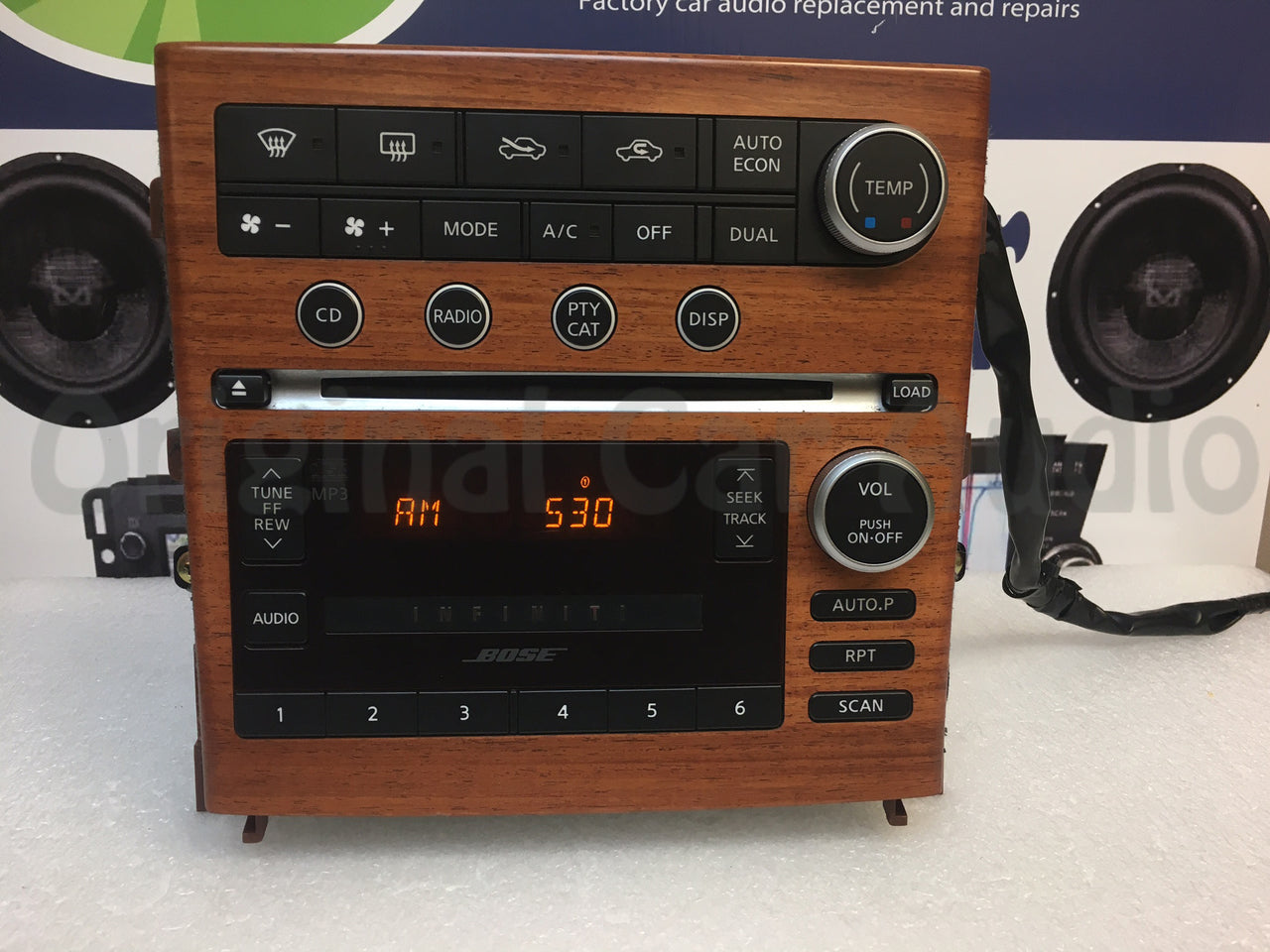 INFINITI G-35 G35 BOSE Wood Grain Radio Stereo 6 Disc Changer MP3 CD Player 2005 2006 2007