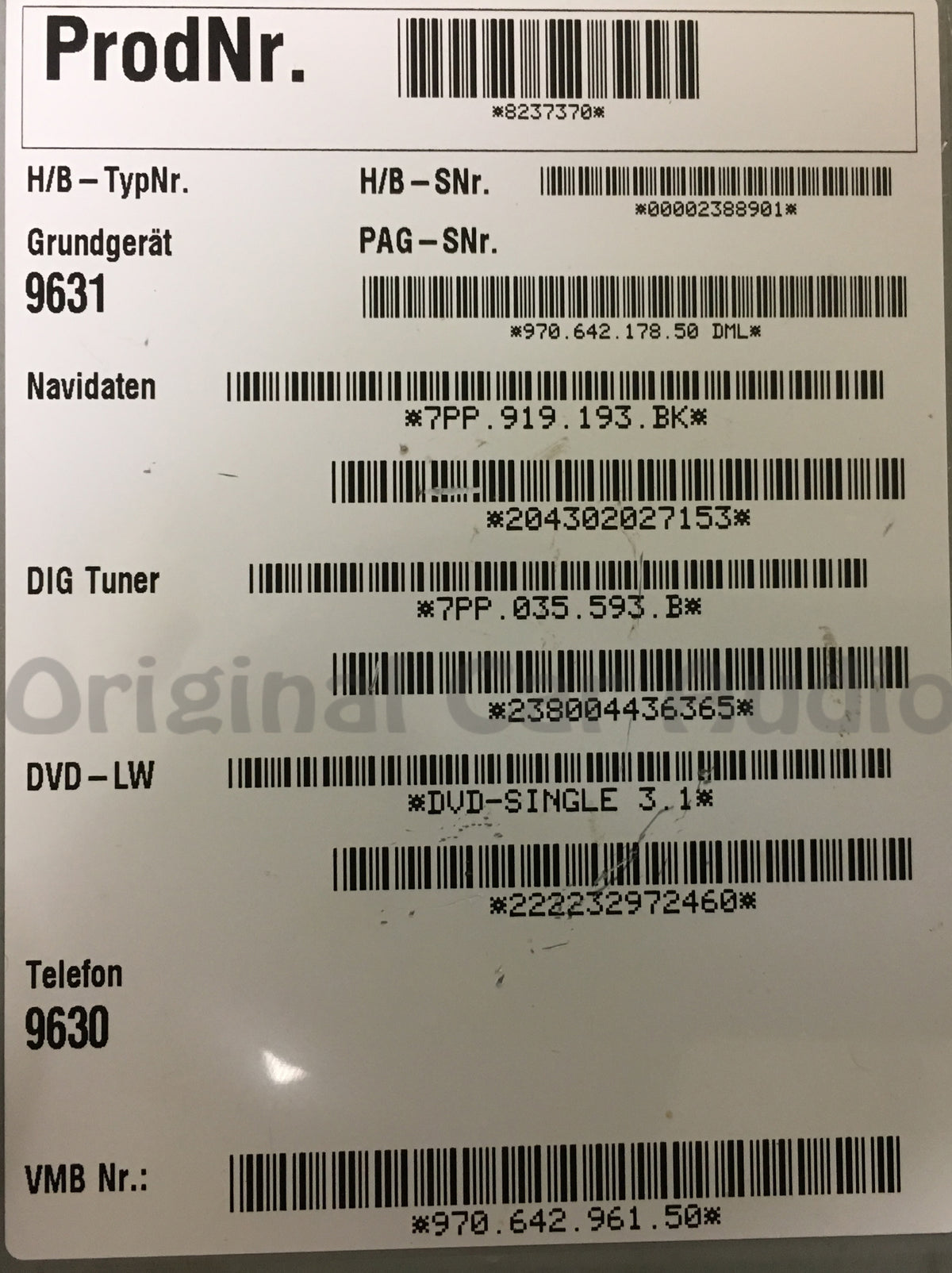 2013 - 2015 Porsche Panamera Navigation HDD JUKEBOX Radio Bluetooth CD Player