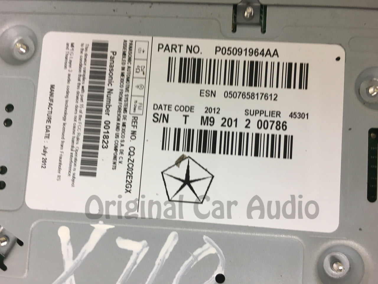 2013 - 2014 Dodge Dart OEM RE2 Multi-Media HDD Radio Receiver Block