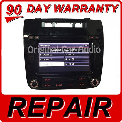REPAIR 2011 2012 2013 2014 Volkswagen Touareg OEM Touch Screen Sirius Radio Stereo 6 Disc Changer RCD-550