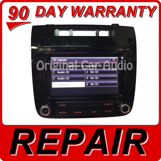 REPAIR 2011 2012 2013 2014 Volkswagen Touareg OEM Touch Screen Sirius Radio Stereo 6 Disc Changer RCD-550