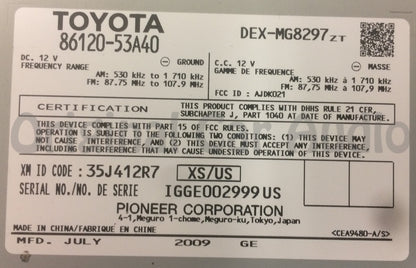 Refurbished 2010 2011 2012 Lexus IS250 IS350 OEM Navigation GPS Unit Display Screen and Radio CD Player Climate Control Temp Package P1839