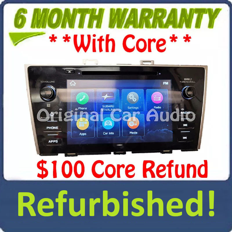 Refurbished 2019 Subaru Legacy Outback OEM Starlink Multimedia APPS CD XM Radio Receiver w/ CARPLAY Non-Navigation