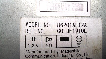 Subaru Legacy Forester Impreza Radio Tape CD Player P121 1995 1996 1997 1998 1999 2000 2001 2002 2003 2004 86201AE12A