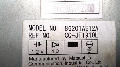 Subaru Legacy Forester Impreza Radio Tape CD Player P121 1995 1996 1997 1998 1999 2000 2001 2002 2003 2004 86201AE12A