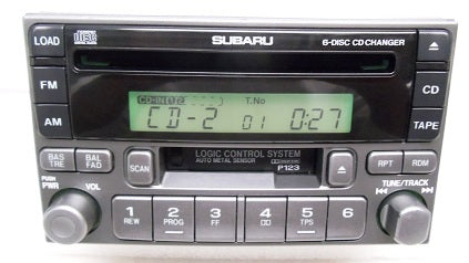 SUBARU Legacy Forester Impreza Radio 6 CD Changer P123 1996 1997 1998 1999 2000 2001 2002 2003 86201FC080 SILVER