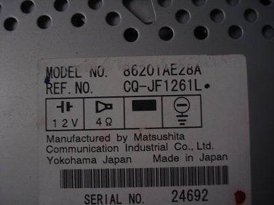 SUBARU Factory(OEM) Radio and CD Player Stereo Weatherband Legacy Forester Impreza OUTBACK 86201AE28A P125 1997 1998 1999 2000 2001 2002 2003
