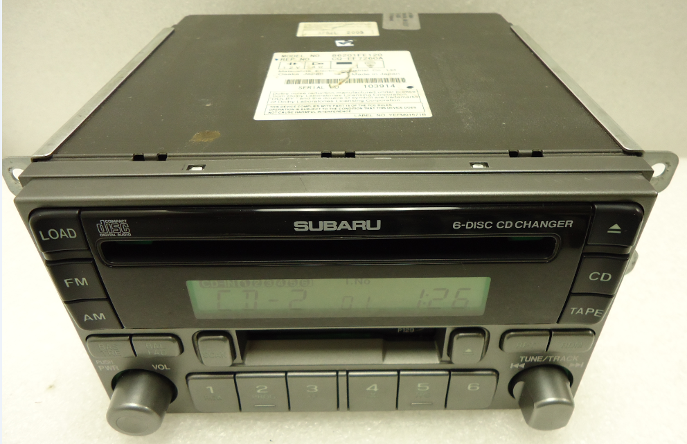 Subaru Legacy Impreza Forester OUTBACK Radio 6 CD Changer Tape Player P129