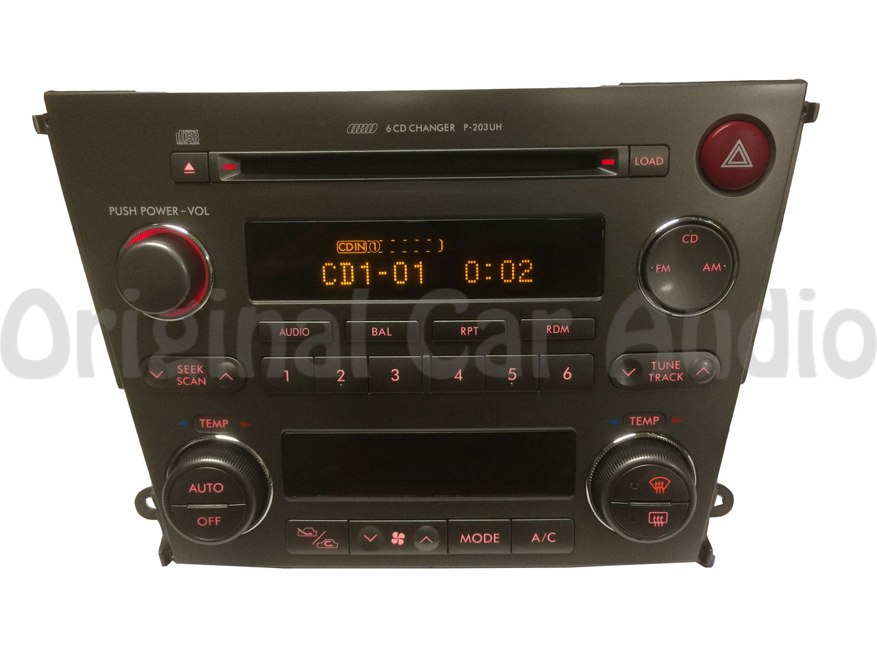 2005 - 2006 Subaru Legacy 2.5L 3.0L OEM AM FM Radio 6 CD Changer Receiver P-203UH