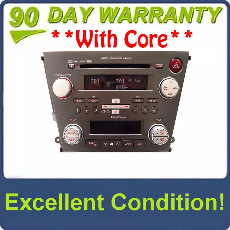 2007 - 2008 Subaru Legacy OEM AM FM Radio MP3 6 CD Player Receiver P-204UH