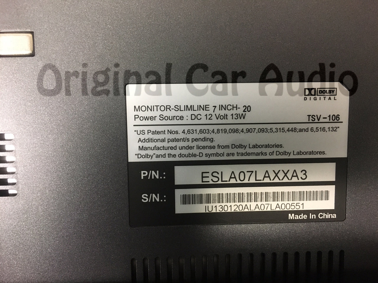 Nissan OEM Factory Driver Headrest Monitor DVD Touchscreen Invision SL7 ESLB07LAXXA3