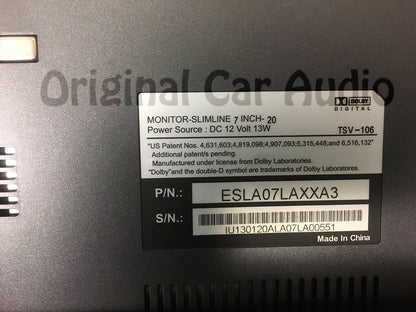 Nissan OEM Factory Driver Headrest Monitor DVD Touchscreen Invision SL7 ESLB07LAXXA3