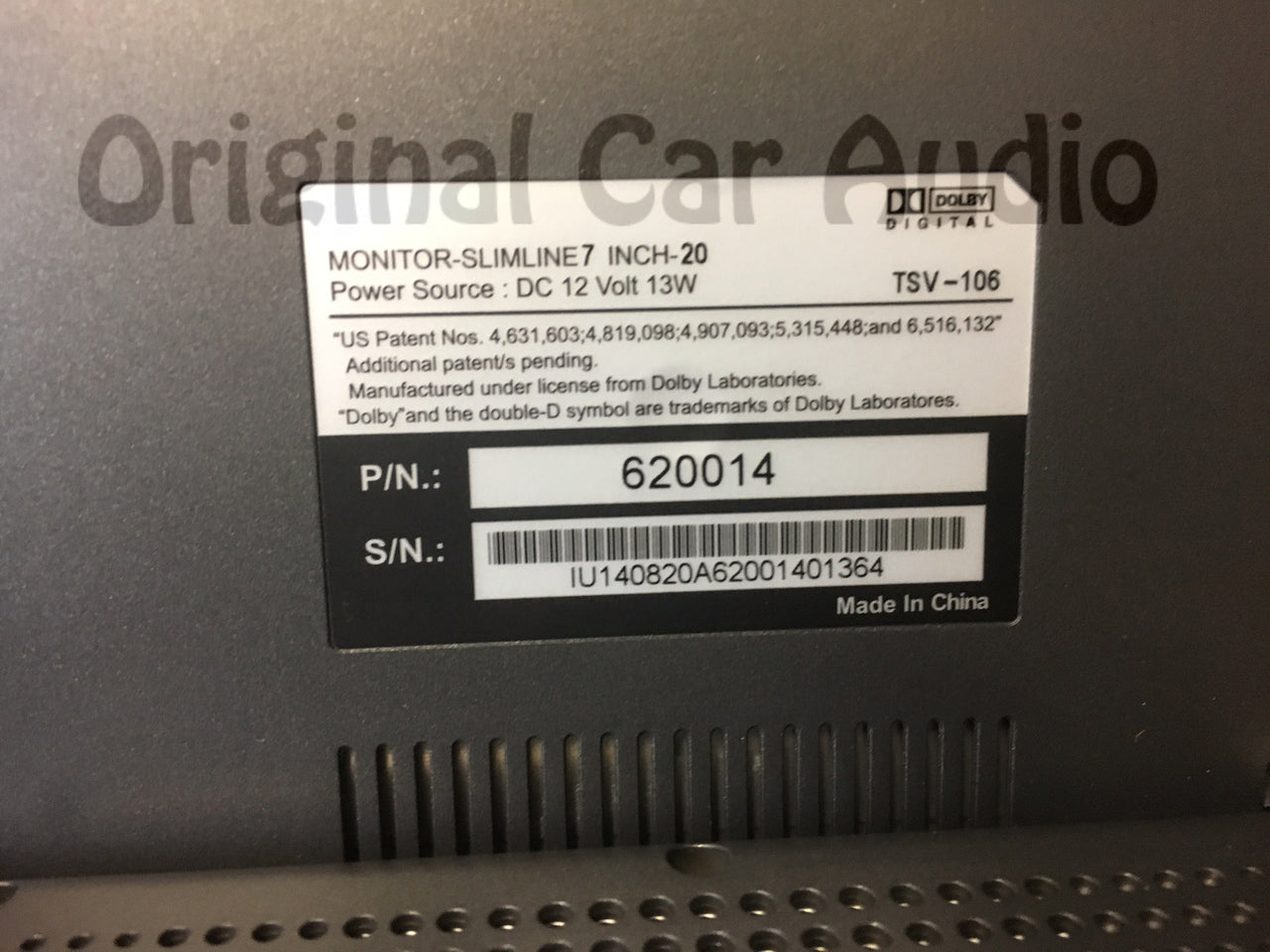 Nissan OEM Factory Driver Headrest Monitor DVD Touchscreen Invision SL7 ESLB07LAXXA3