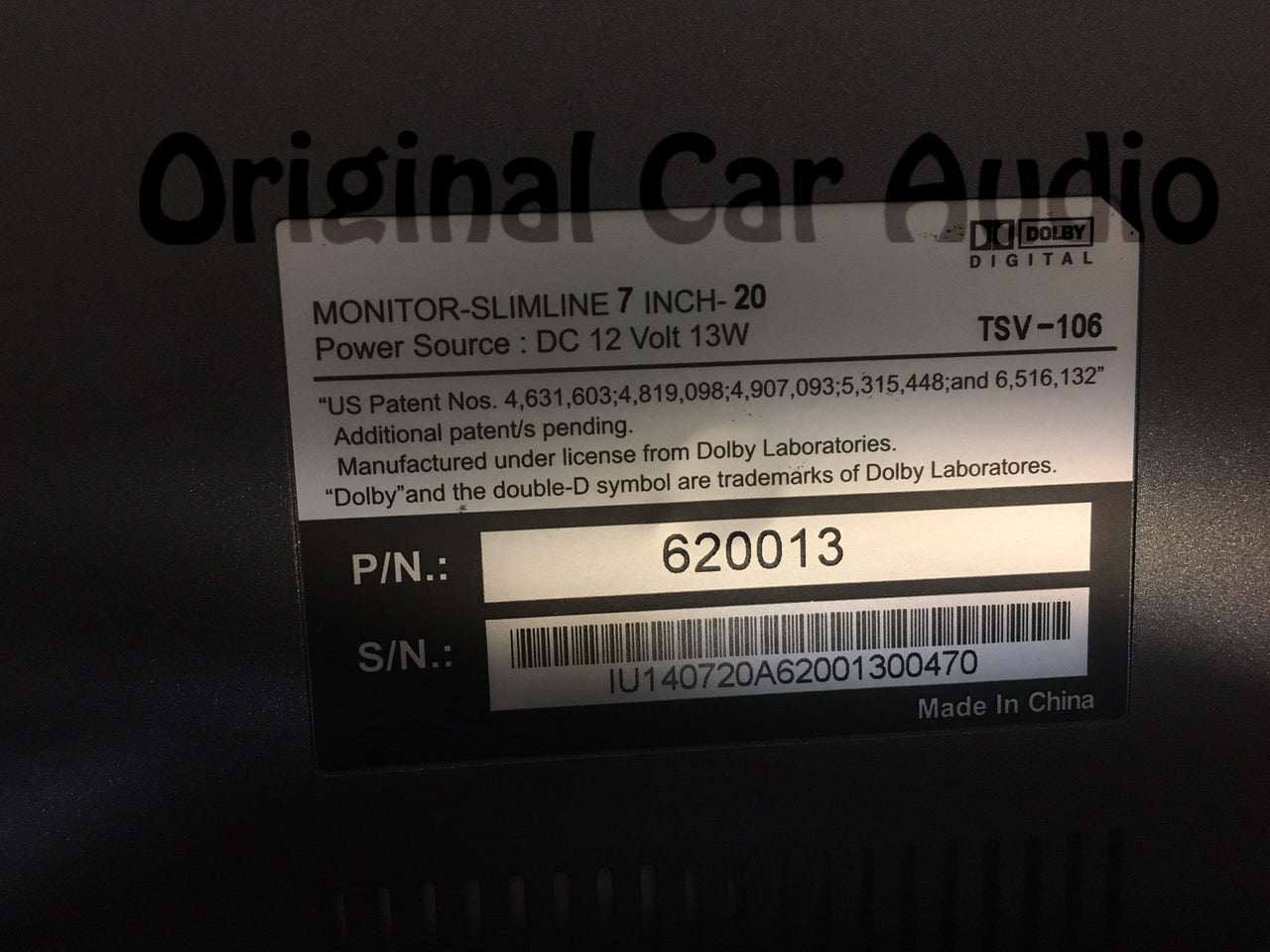 Nissan OEM Factory Driver Headrest Monitor DVD Touchscreen Invision SL7 ESLB07LAXXA3