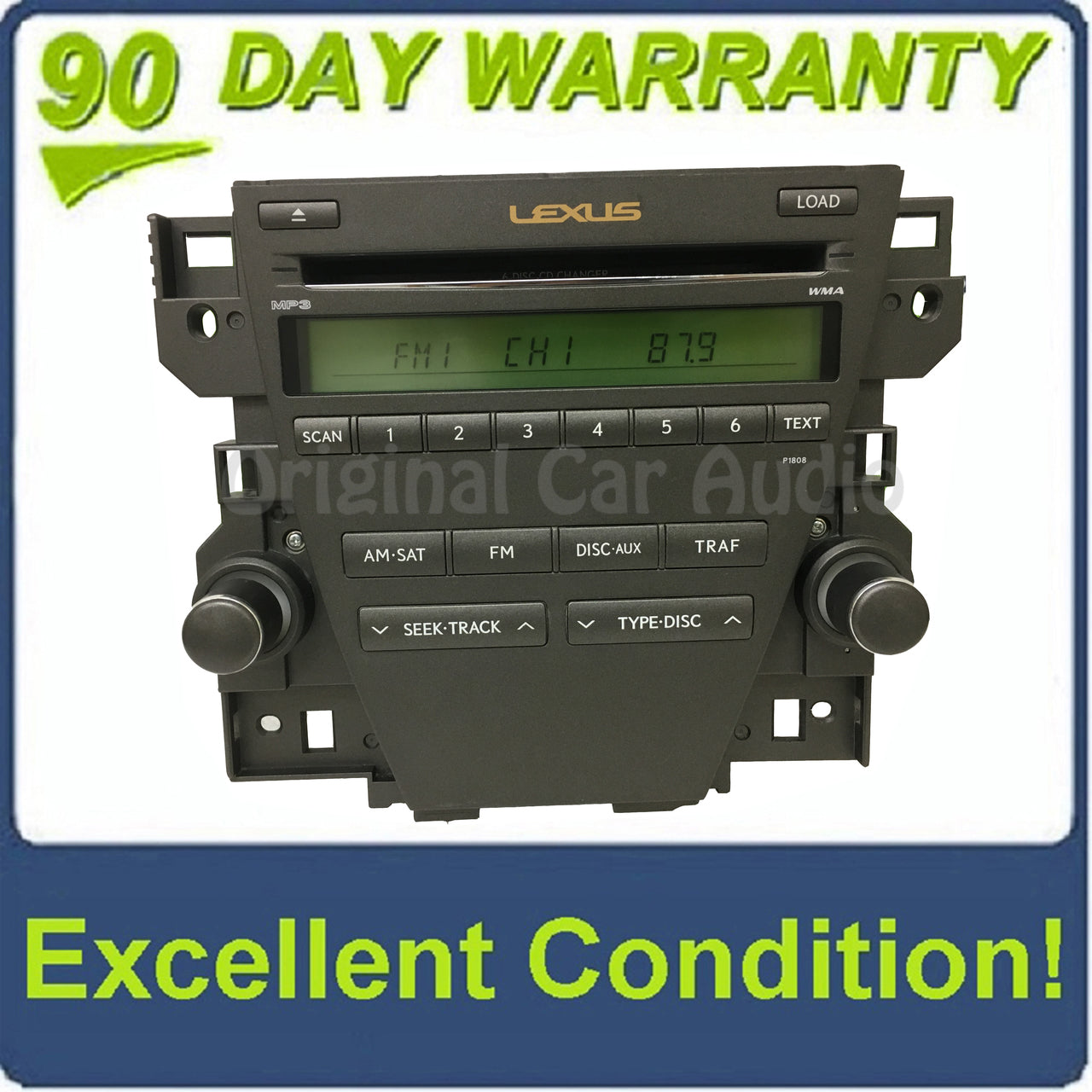 2007 - 2010 Lexus ES350 OEM 6 CD AM FM Sat MP3 Radio P1808