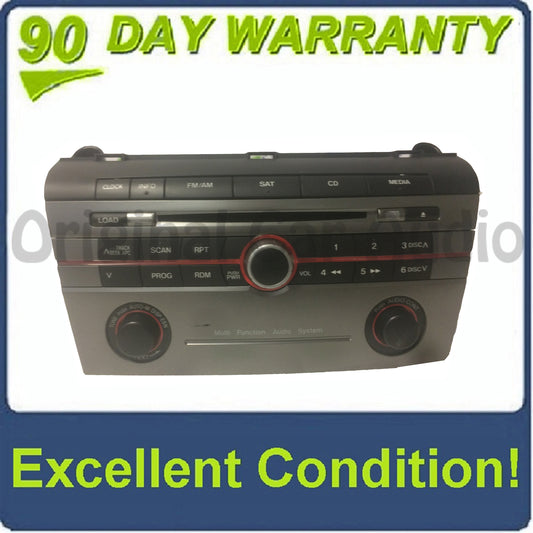 2005 - 2008 MAZDA 3 Radio Stereo 6 Disc Changer CD Player Sat Multi Function Audio System BR9K66ARX