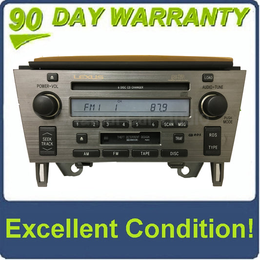 2002 - 2005 Lexus SC430 OEM Radio Tape Cassette Mark Levinson Radio 6 CD Changer P6813
