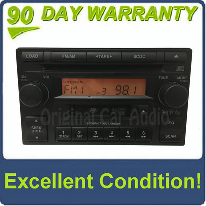 2005 - 2006 Hyundai Tiburon OEM Infinity 6 CD AM FM Cassette Radio Receiver