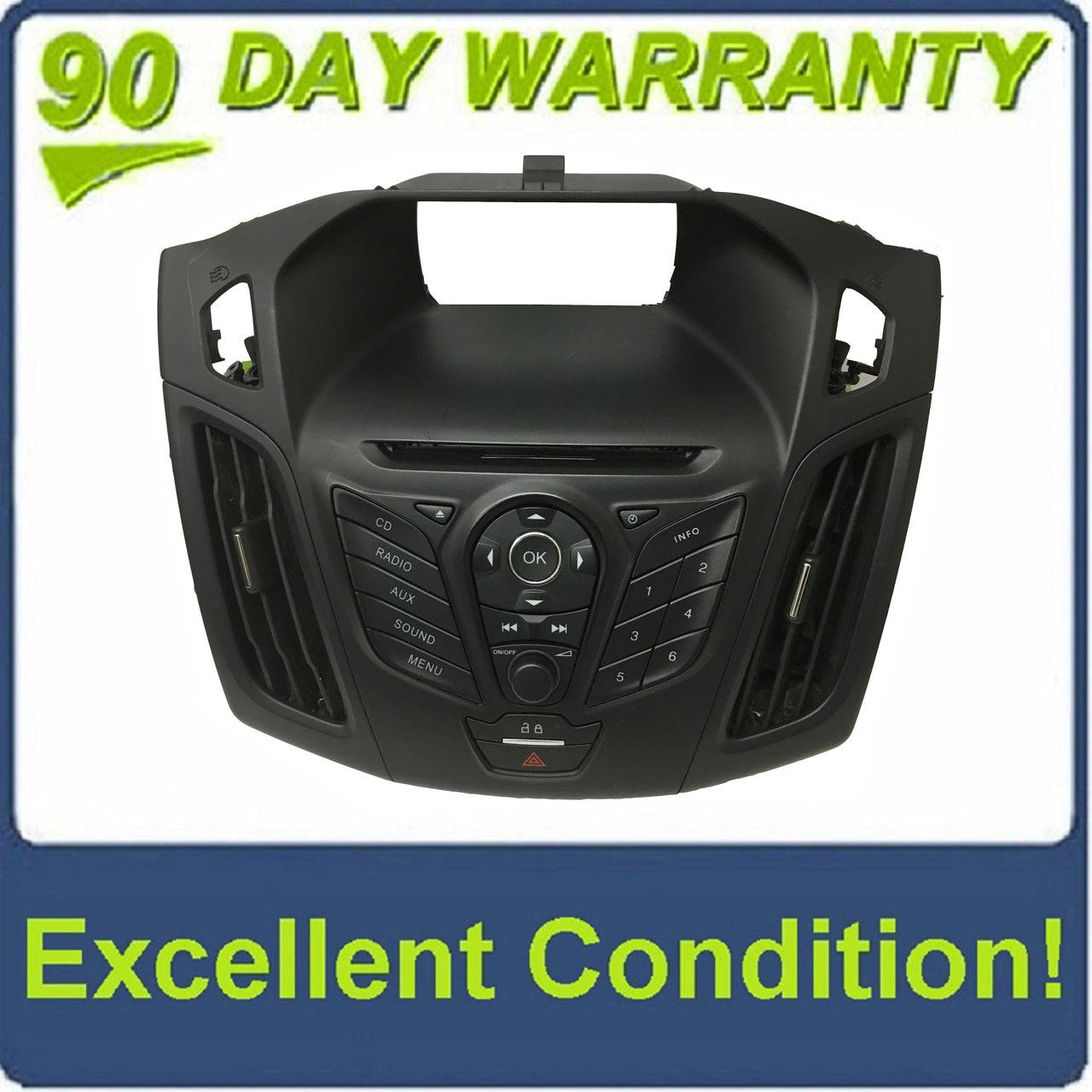 2012-2014 Ford Focus OEM Radio Control Panel FACEPLATE ONLY CM5T-18K811-AE