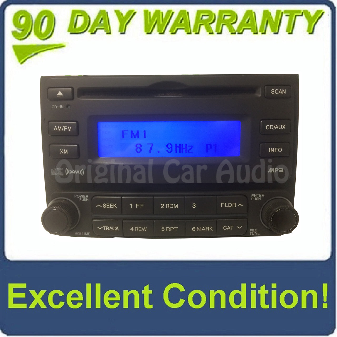 2007 - 2010 Hyundai Elantra OEM Single CD AM FM Radio Brown