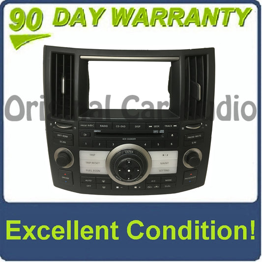 2006 - 2008 Infiniti FX35 FX45 OEM Radio Control Panel Climate Control FACEPLATE ONLY