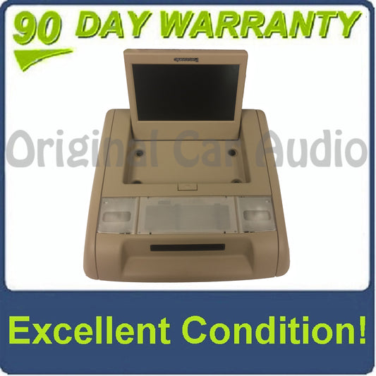 GMC Chevy Overhead DVD Screen TAN Rear Entertainment With Surrounding Bezel