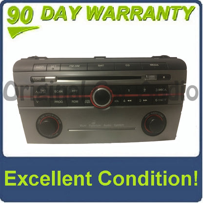 2005 - 2008 MAZDA 3 Radio Stereo 6 Disc Changer CD Player w/out Trip Display Silver Sat 2005 2006 2007 2008