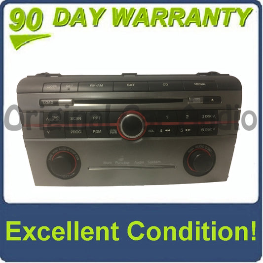 2005 - 2008 MAZDA 3 Radio Stereo 6 Disc Changer CD Player w/out Trip Display Silver Sat 2005 2006 2007 2008
