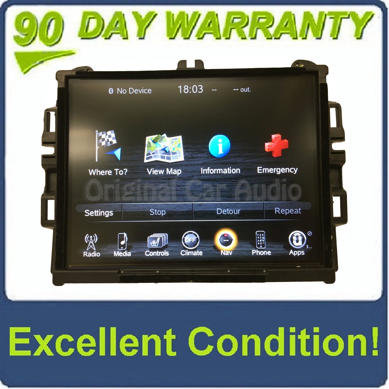New 2013 - 2014 Dodge Ram Viper OEM VP4 CA Navigation Media Center LCD Touch Screen Radio Receiver