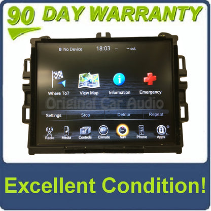 New 2013 - 2014 Dodge Ram Viper OEM VP4 CA Navigation Media Center LCD Touch Screen Radio Receiver