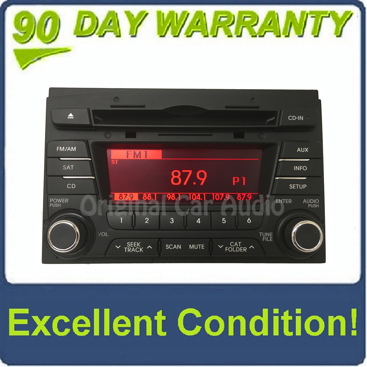 2011 - 2013 Kia Optima OEM Infinity Single CD AM FM MP3 SAT Radio BLACK
