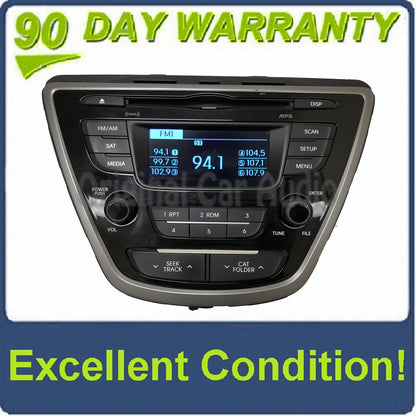 2011 - 2015 Hyundai Elantra OEM Single CD AM FM SAT MP3 Radio Receiver