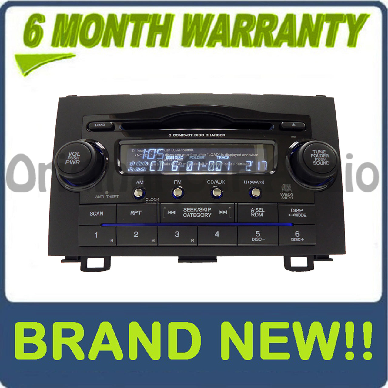 NEW HONDA CRV CR-V Radio 6 Disc CD Changer XM MP3 2007 2008 2009 2010