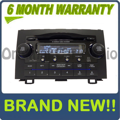 NEW HONDA CRV CR-V Radio 6 Disc CD Changer XM MP3 2007 2008 2009 2010