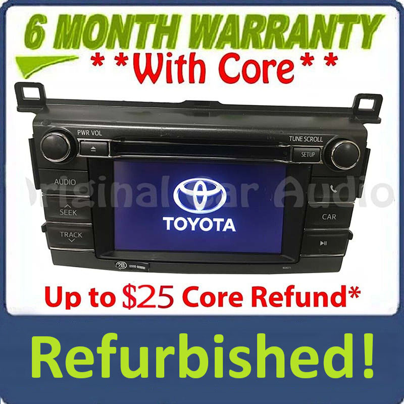 Refurbished 2013 - 2016 Toyota Rav4 Rav-4 CD Player BLUETOOTH Radio with New Display Screen