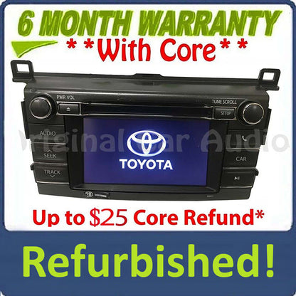 Refurbished 2013 - 2016 Toyota Rav4 Rav-4 CD Player BLUETOOTH Radio with New Display Screen