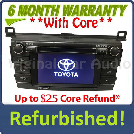 Refurbished 2013 - 2016 Toyota Rav4 Rav-4 CD Player BLUETOOTH Radio with New Display Screen