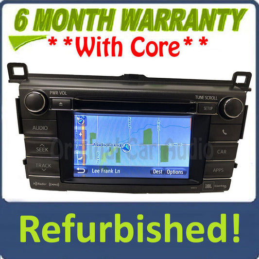 Refurbished 2013 - 2015 Toyota Rav4 JBL OEM AM FM Entune Touch Screen Bluetooth Unit 100074