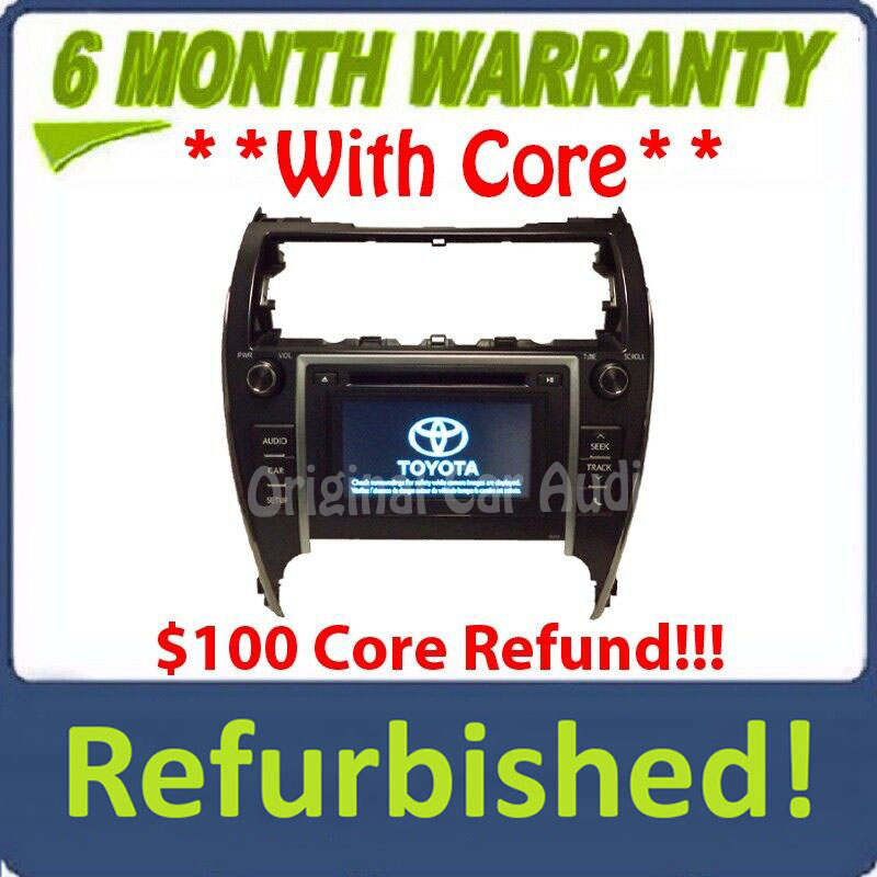 Refurbished 2014 Toyota Camry OEM Touch Screen Single CD Bluetooth Radio Receiver 100201