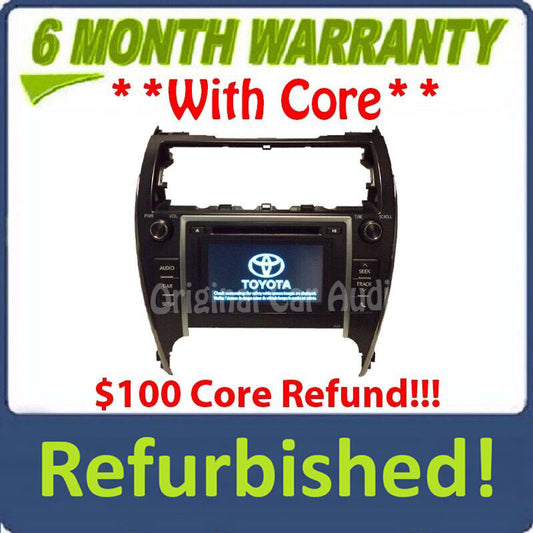 Refurbished 2014 Toyota Camry OEM Touch Screen Single CD Bluetooth Radio Receiver 100201