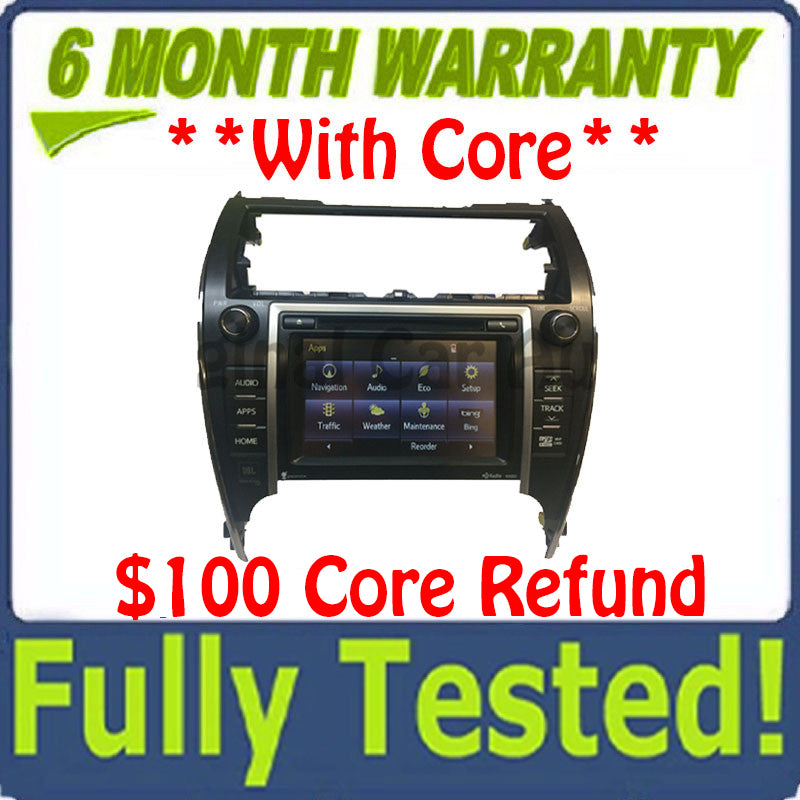 2012 - 2014 Toyota Camry Touch Screen Navigation GPS JBL HD Radio CD Player 100202 BLEMISHED