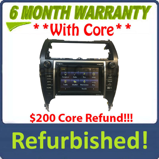 Refurbished 2012-2014 Toyota Camry GPS Navigation AM FM Bluetooth HDD Radio 100202